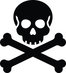 Head skull of a silhouette vector illustration