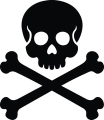 Head skull of a silhouette vector illustration