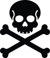 Head skull of a silhouette vector illustration