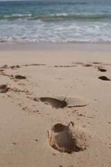 footprints in the sand, footprints on the beach