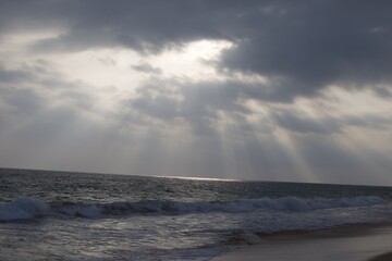 storm clouds over the sea