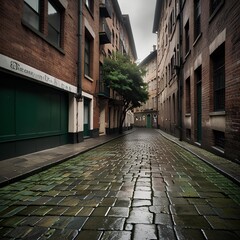 Fototapeta premium Blurred Alleyway into the Unknown