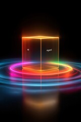 An AI agent acts as a virtual assistant, for support as an AGI artificial general intelligence representative symbolizing agentic robot autonomy, and humanoid superintelligence technology