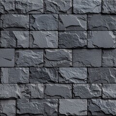 Stacked Slate Brick Wall