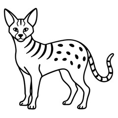Minimalist Serval Sketch
