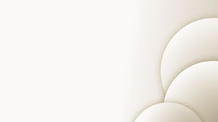 Minimalist background with soft beige tones and layered circular shapes on the right side