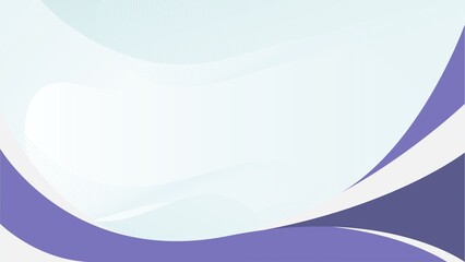 Abstract modern background with smooth purple and white wave curves on light blue gradient