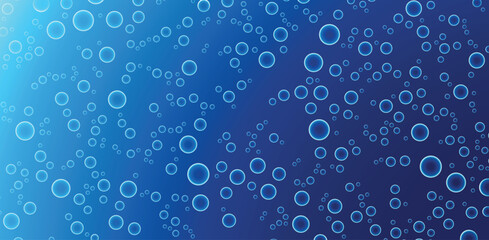 Water, Air, Blue Bubble texture Background Vector