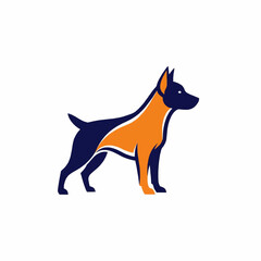 dog logo design vector template