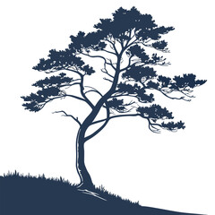 silhouette of a tree