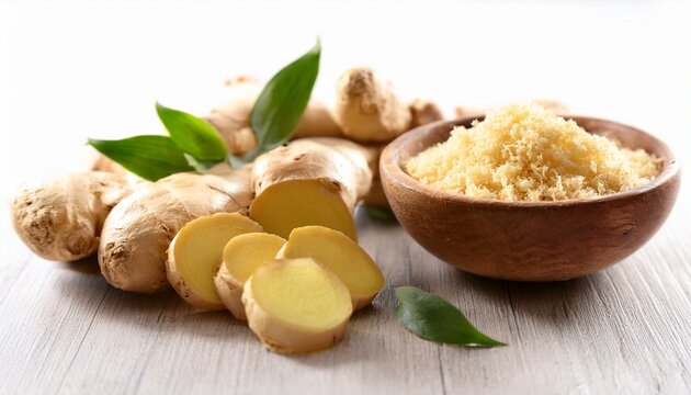 ginger with grated slices - Powered by Adobe