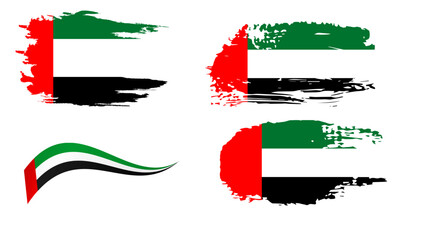 UAE flag banner and emblem