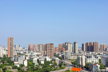 Fototapeta premium The urban architectural complex landscape of Deyang City, Sichuan Province, China