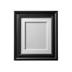 Elegant Black Picture Frame with White Matting for Artwork Display