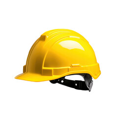 Fototapeta premium A bright yellow safety helmet designed for head protection in construction or industrial environments.