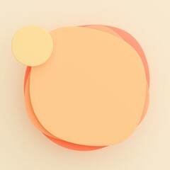 3D背景素材_ポップなフレーム_オレンジ