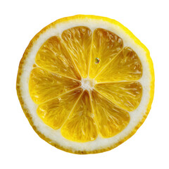 Freshly Sliced Lemon on Dark Background with Juicy Texture