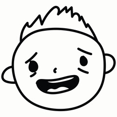 Cheerful Happy Child With a Big Smile and Joyful Expression