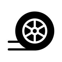 Fototapeta premium Car Wheel Icon Vector Symbol Design Illustration