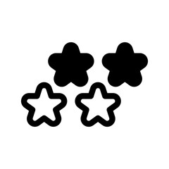Rating Stars Icon Vector Symbol Design Illustration