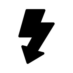 Fototapeta premium Thunderbolt Icon Vector Symbol Design Illustration