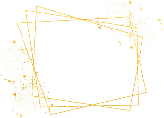 Frame line gold with sparkle
