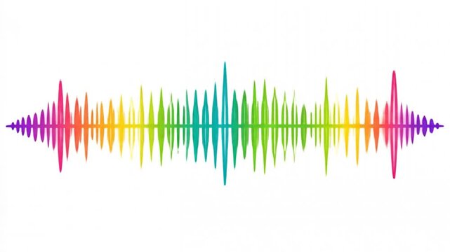 Colorful audio waveform graphic