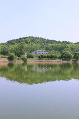 The natural scenery of Donghu Mountain Park in Deyang City, Sichuan Province, China