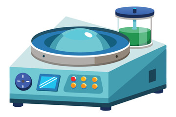 Fototapeta premium Lab Equipment Device Illustration Showing Liquid Sample and Operation Panel