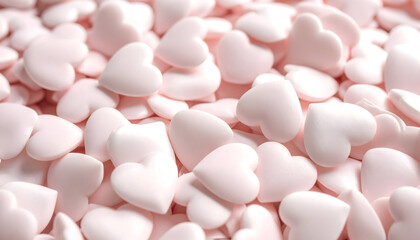 Pink Heart Shaped Candies Background Texture
