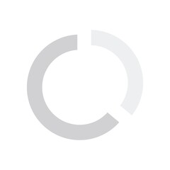 Close-up of donut chart against white background