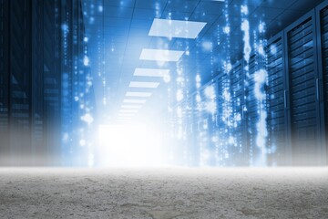 Matrix falling in data center