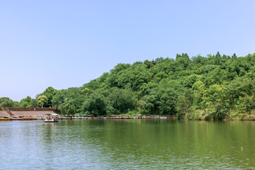The reservoir in Donghushan Park, Deyang City, Sichuan Province, China