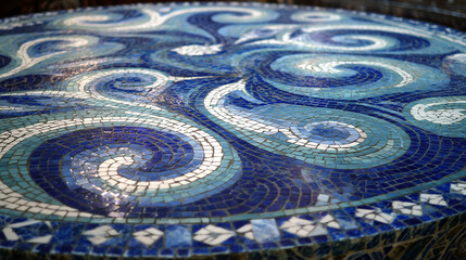 close-up of a mosaic