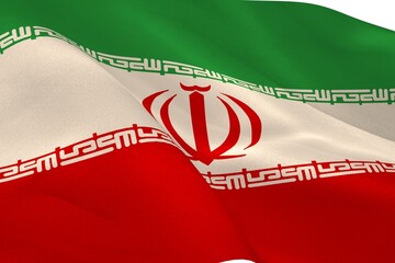 Obraz premium Digitally generated iranian national flag