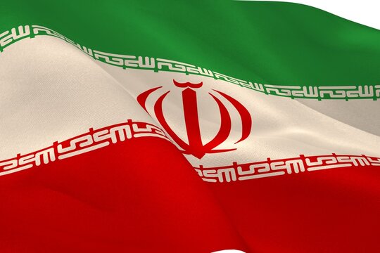 Naklejki Digitally generated iranian national flag