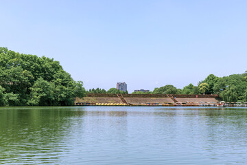 The reservoir in Donghushan Park, Deyang City, Sichuan Province, China