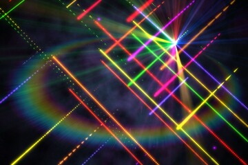 Digitally generated disco laser background