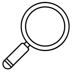 Magnifier Symbol Flat Vector