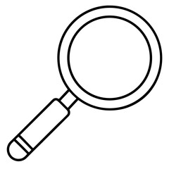 Magnifier Symbol Flat Vector