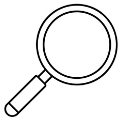 Magnifier Symbol Flat Vector