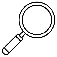 Magnifier Symbol Flat Vector