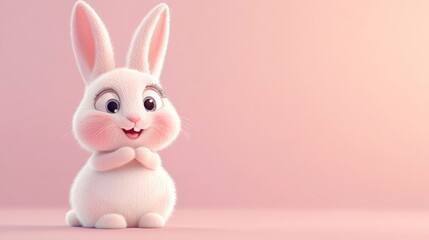 Obraz premium Cute cartoon rabbit illustration