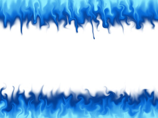  burning fire blue flame frame