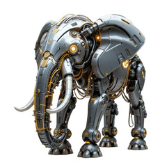 Fototapeta premium 3D render of a futuristic robotic elephant