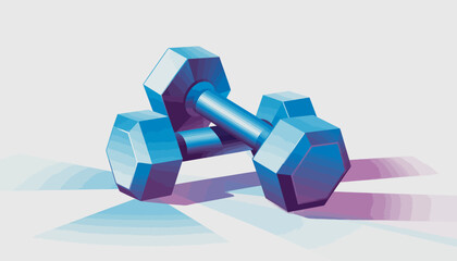 Dumbbells in a colorful 3D design