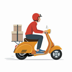 Delivery scooter with packages
