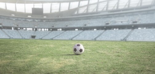 Football in an empty stadium
