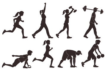 vector silhouettes of people