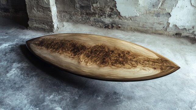 Wooden surfboard coffee table